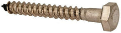 Value Collection - 1/4" Screw, 2" Length Under Head, Stainless Steel, Hex Head Lag Screw - Grade 18-8, Uncoated - Benchmark Tooling
