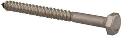 Value Collection - 1/4" Screw, 3" Length Under Head, Stainless Steel, Hex Head Lag Screw - Grade 18-8, Uncoated - Benchmark Tooling