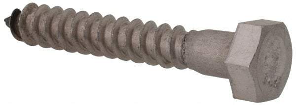 Value Collection - 5/16" Screw, 2" Length Under Head, Stainless Steel, Hex Head Lag Screw - Grade 18-8, Uncoated - Benchmark Tooling