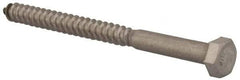 Value Collection - 5/16" Screw, 4" Length Under Head, Stainless Steel, Hex Head Lag Screw - Grade 18-8, Uncoated - Benchmark Tooling