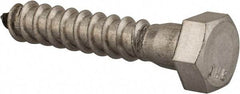 Value Collection - 3/8" Screw, 2" Length Under Head, Stainless Steel, Hex Head Lag Screw - Grade 18-8, Uncoated - Benchmark Tooling