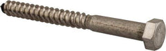 Value Collection - 3/8" Screw, 4" Length Under Head, Stainless Steel, Hex Head Lag Screw - Grade 18-8, Uncoated - Benchmark Tooling