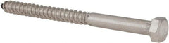 Value Collection - 3/8" Screw, 5" Length Under Head, Stainless Steel, Hex Head Lag Screw - Grade 18-8, Uncoated - Benchmark Tooling