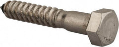 Value Collection - 1/2" Screw, 3" Length Under Head, Stainless Steel, Hex Head Lag Screw - Grade 18-8, Uncoated - Benchmark Tooling