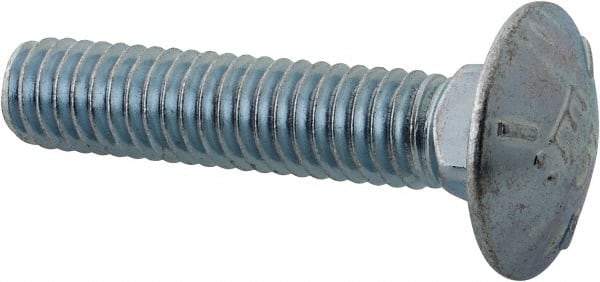 Value Collection - 5/16-18 UNC 1-1/2" Length Under Head, Standard Square Neck, Carriage Bolt - Grade 5 Steel, Zinc Trivalent Chromate Finish - Benchmark Tooling