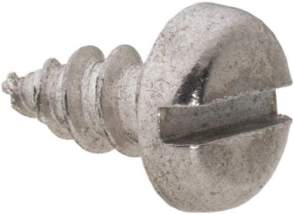 Value Collection - #8 Pan Head Slotted Sheet Metal Screw - Aluminum, 3/8" Length Under Head, ASME B18.6.4 - Benchmark Tooling