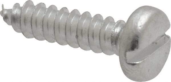 Value Collection - #10 Pan Head Slotted Sheet Metal Screw - Aluminum, 3/4" Length Under Head, ASME B18.6.3 & ASME B18.6.4 - Benchmark Tooling