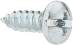 Value Collection - #8 Pan Head Slotted Phillips Sheet Metal Screw - Steel, 1/2" Length Under Head, Grade 2 - Benchmark Tooling