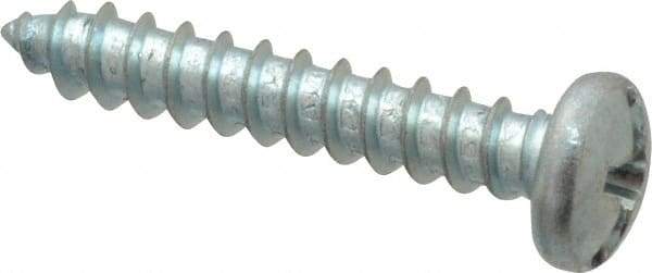 Value Collection - #8 Pan Head Slotted Phillips Sheet Metal Screw - Steel, 1" Length Under Head, Grade 2 - Benchmark Tooling