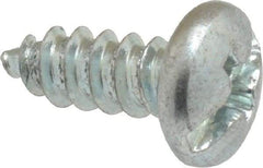 Value Collection - #10 Pan Head Slotted Phillips Sheet Metal Screw - Steel, 1/2" Length Under Head, Grade 2 - Benchmark Tooling