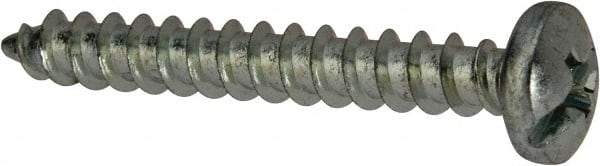 Value Collection - #10 Pan Head Slotted Phillips Sheet Metal Screw - Steel, 1-1/2" Length Under Head, Grade 2 - Benchmark Tooling