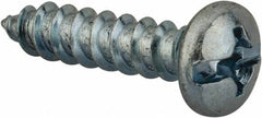 Value Collection - #12 Pan Head Slotted Phillips Sheet Metal Screw - Steel, 1" Length Under Head, Grade 2 - Benchmark Tooling