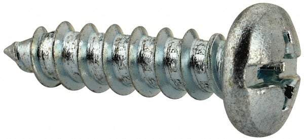 Value Collection - #14 Pan Head Slotted Phillips Sheet Metal Screw - Steel, 1" Length Under Head, Grade 2 - Benchmark Tooling