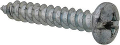 Value Collection - #14 Pan Head Slotted Phillips Sheet Metal Screw - Steel, 1-1/2" Length Under Head, Grade 2 - Benchmark Tooling
