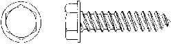 Value Collection - #8 Hex Washer Head Sheet Metal Screw - Steel, 1-1/4" Length Under Head, AISI 1016, ASME B18.6.3, ASME B18.6.4 & SAE J933, Grade 1016-1024 - Benchmark Tooling