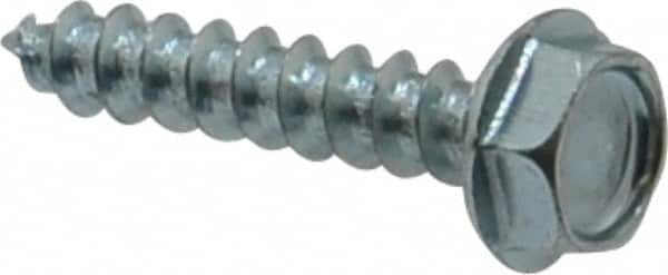 Value Collection - #10 Hex Washer Head Sheet Metal Screw - Steel, 1" Length Under Head, Grade 2 - Benchmark Tooling