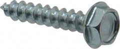 Value Collection - #10 Hex Washer Head Sheet Metal Screw - Steel, 1" Length Under Head, Grade 2 - Benchmark Tooling