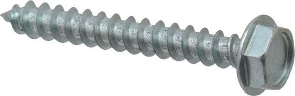 Value Collection - #10 Hex Washer Head Sheet Metal Screw - Steel, 1-1/2" Length Under Head, Grade 2 - Benchmark Tooling