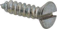 Value Collection - #6 Flat Head Slotted Sheet Metal Screw - Steel, 5/8" OAL, Grade 2 - Benchmark Tooling
