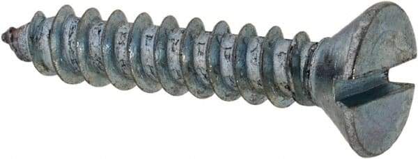 Value Collection - #6 Flat Head Slotted Sheet Metal Screw - Steel, 3/4" OAL, Grade 2 - Benchmark Tooling