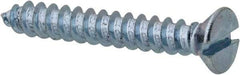 Value Collection - #6 Flat Head Slotted Sheet Metal Screw - Steel, 1" OAL, Grade 2 - Benchmark Tooling