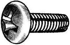 Value Collection - #4-40 UNC Thread, 5/16" Length Under Head, Phillips Drive Steel Thread Cutting Screw - Pan Head, Grade 2, Point Type F, Zinc-Plated Finish - Benchmark Tooling