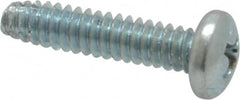 Value Collection - #4-40 UNC Thread, 1/2" Length Under Head, Phillips Drive Steel Thread Cutting Screw - Pan Head, Grade 2, Point Type F, Zinc-Plated Finish - Benchmark Tooling