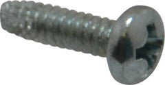 Value Collection - #6-32 UNC Thread, 1/2" Length Under Head, Phillips Drive Steel Thread Cutting Screw - Pan Head, Grade 2, Point Type F, Zinc-Plated Finish - Benchmark Tooling