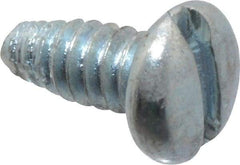 Value Collection - #4-40 UNC Thread, 1/4" Length Under Head, Slotted Drive Steel Thread Cutting Screw - Pan Head, Grade 2, Point Type F, Zinc-Plated Finish - Benchmark Tooling