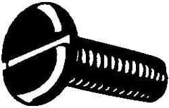 Value Collection - #4-40 UNC Thread, 3/8" Length Under Head, Slotted Drive Steel Thread Cutting Screw - Pan Head, Grade 2, Point Type F, Zinc-Plated Finish - Benchmark Tooling
