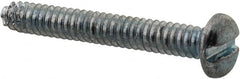 Value Collection - #6-32 UNC Thread, 1" Length Under Head, Slotted Drive Steel Thread Cutting Screw - Pan Head, Grade 2, Point Type F, Zinc-Plated Finish - Benchmark Tooling