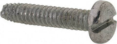 Value Collection - #10-24 UNC Thread, 1" Length Under Head, Slotted Drive Steel Thread Cutting Screw - Pan Head, Grade 2, Point Type F, Zinc-Plated Finish - Benchmark Tooling