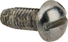 Value Collection - #10-32 UNF Thread, 1/2" Length Under Head, #2 Slotted/Phillips Drive Steel Thread Cutting Screw - Round Head, Grade 1016-1024, Point Type F, Zinc-Plated Finish - Benchmark Tooling