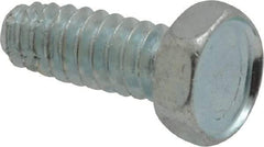 Value Collection - #10-24 UNC Thread, 1/2" Length Under Head, Hex Drive Steel Thread Cutting Screw - Hex Head, Grade 2, Point Type F, Zinc-Plated Finish - Benchmark Tooling