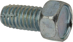 Value Collection - 3/8-16 UNC Thread, 3/4" Length Under Head, Hex Drive Steel Thread Cutting Screw - Hex Head, Grade 2, Point Type F, Zinc-Plated Finish - Benchmark Tooling