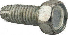 Value Collection - 3/8-16 UNC Thread, 1" Length Under Head, Hex Drive Steel Thread Cutting Screw - Hex Head, Grade 2, Point Type F, Zinc-Plated Finish - Benchmark Tooling