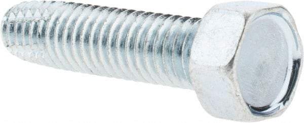 Value Collection - 3/8-16 UNC Thread, 1-1/2" Length Under Head, Hex Drive Steel Thread Cutting Screw - Hex Washer Head, Grade 2, Point Type F, Zinc-Plated Finish - Benchmark Tooling