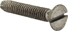 Value Collection - 1/4-20 UNC Thread, 1-1/2" OAL, Slotted Drive Steel Thread Cutting Screw - Flat Head, Grade 2, Point Type F, Zinc-Plated Finish - Benchmark Tooling