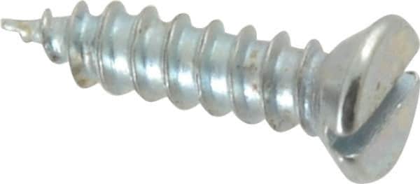 Value Collection - #6-32 UNC Thread, 3/8" OAL, Phillips Drive Steel Thread Cutting Screw - Flat Head, Grade 2, Point Type F, Zinc-Plated Finish - Benchmark Tooling