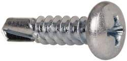 Value Collection - #10, Pan Head, Phillips Drive, 3/4" Length Under Head, #2 Point, Self Drilling Screw - Steel, Zinc-Plated Finish - Benchmark Tooling