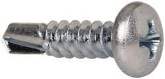 Value Collection - #10, Pan Head, Phillips Drive, 3/4" Length Under Head, #2 Point, Self Drilling Screw - Steel, Zinc-Plated Finish - Benchmark Tooling