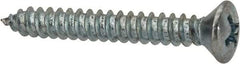 Value Collection - #8 Oval Head Phillips Sheet Metal Screw - Steel, 1-1/4" OAL, AISI 1016, ANSI/ASME B18.6.4, ASME B18.6.3 & SAE J933, Grade 1016-1024 - Benchmark Tooling