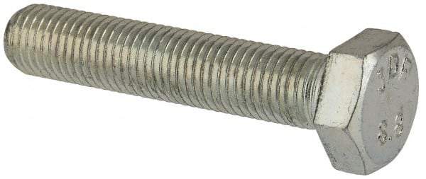 Value Collection - M8x1.00mm Metric Fine, 40mm Length Under Head Hex Head Cap Screw - Fully Threaded, Grade 8.8 Steel, Zinc-Plated Finish, 13mm Hex - Benchmark Tooling