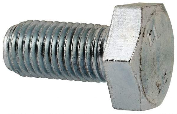 Value Collection - M10x1.25mm Metric Fine, 20mm Length Under Head Hex Head Cap Screw - Fully Threaded, Grade 8.8 Steel, Zinc-Plated Finish, 17mm Hex - Benchmark Tooling
