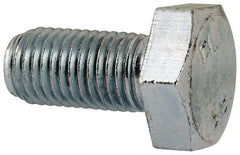Value Collection - M10x1.25mm Metric Fine, 20mm Length Under Head Hex Head Cap Screw - Fully Threaded, Grade 8.8 Steel, Zinc-Plated Finish, 17mm Hex - Benchmark Tooling