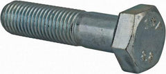 Value Collection - M12x1.50mm Metric Fine, 50mm Length Under Head Hex Head Cap Screw - Partially Threaded, Grade 8.8 Steel, Zinc-Plated Finish, 19mm Hex - Benchmark Tooling