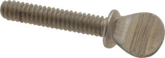 Value Collection - #10-24 Oval Shoulder Grade 18-8 Stainless Steel Thumb Screw - 1" OAL, 0.48" Head Height - Benchmark Tooling