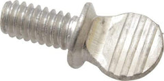 Value Collection - 1/4-20 Oval Shoulder Grade 18-8 Stainless Steel Thumb Screw - 1/2" OAL, 0.64" Head Height - Benchmark Tooling