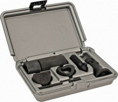 TESA Brown & Sharpe - 7 Piece, 2-1/4 to 3-3/8" High, 1,000 Lb Capacity Screw Jack Set - 2-1/4 to 3-3/8" Measuring Range, 6-3/8" Overall Height, 1-1/4" Base Diam - Benchmark Tooling