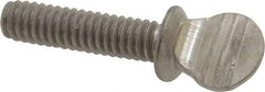 Value Collection - 1/4-20 Oval Shoulder Grade 18-8 Stainless Steel Thumb Screw - 1" OAL, 0.64" Head Height - Benchmark Tooling